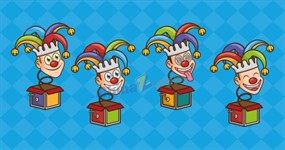 小丑玩具矢量素材